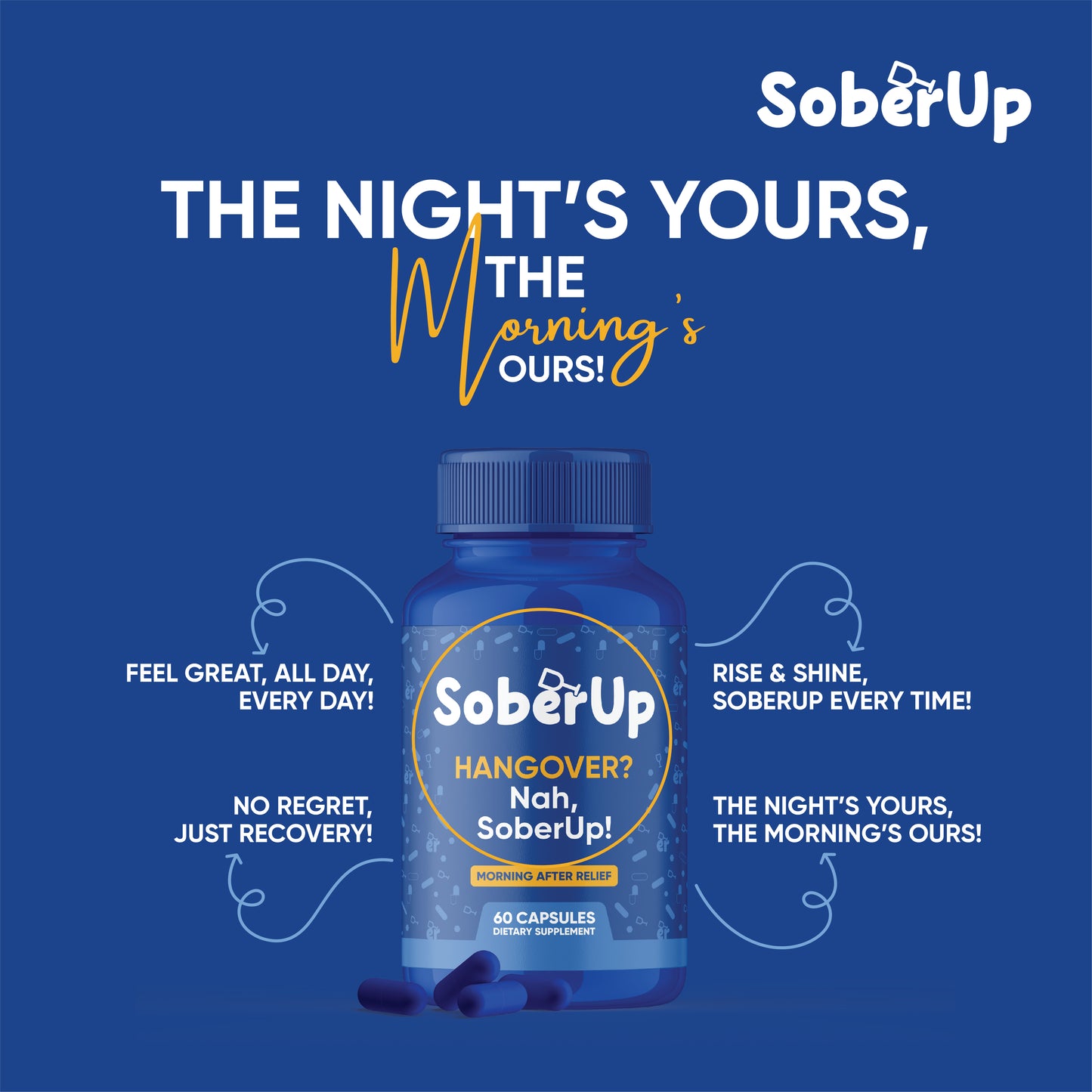 SoberUp – Party Smart, Wake Up Fresh! – 60 Capsules