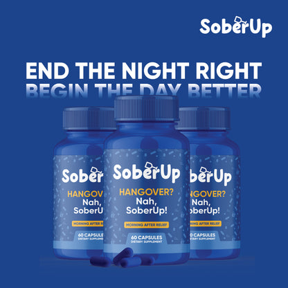 SoberUp – Party Smart, Wake Up Fresh! – 60 Capsules